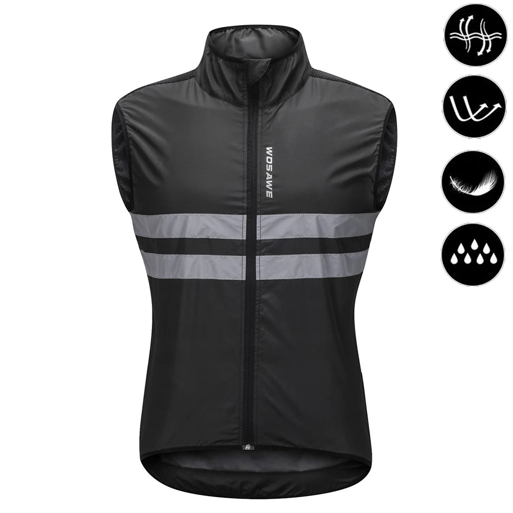 WOSAWE Men’s Packable Reflective Windproof Cycling Jacket